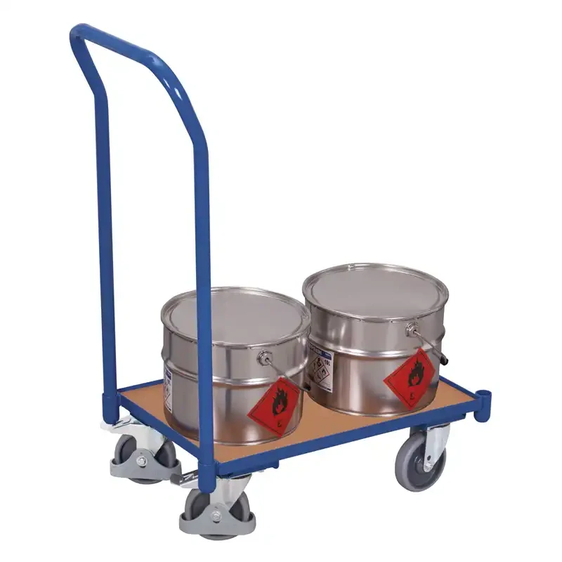 Vozík na EURO prepravky sw-410.011 VARIOFIT, madlo, ložná plocha 605 x 410 mm