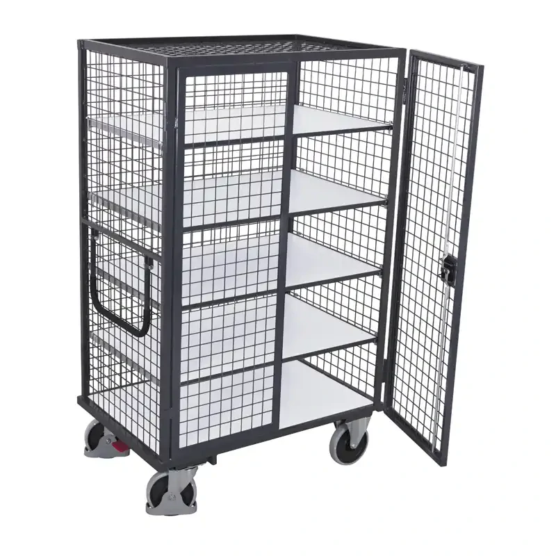 ESD antistatický skriňový vozík s policami sw-700.867 VARIOFIT, s dverami, 1115 x 730 x 1810 mm