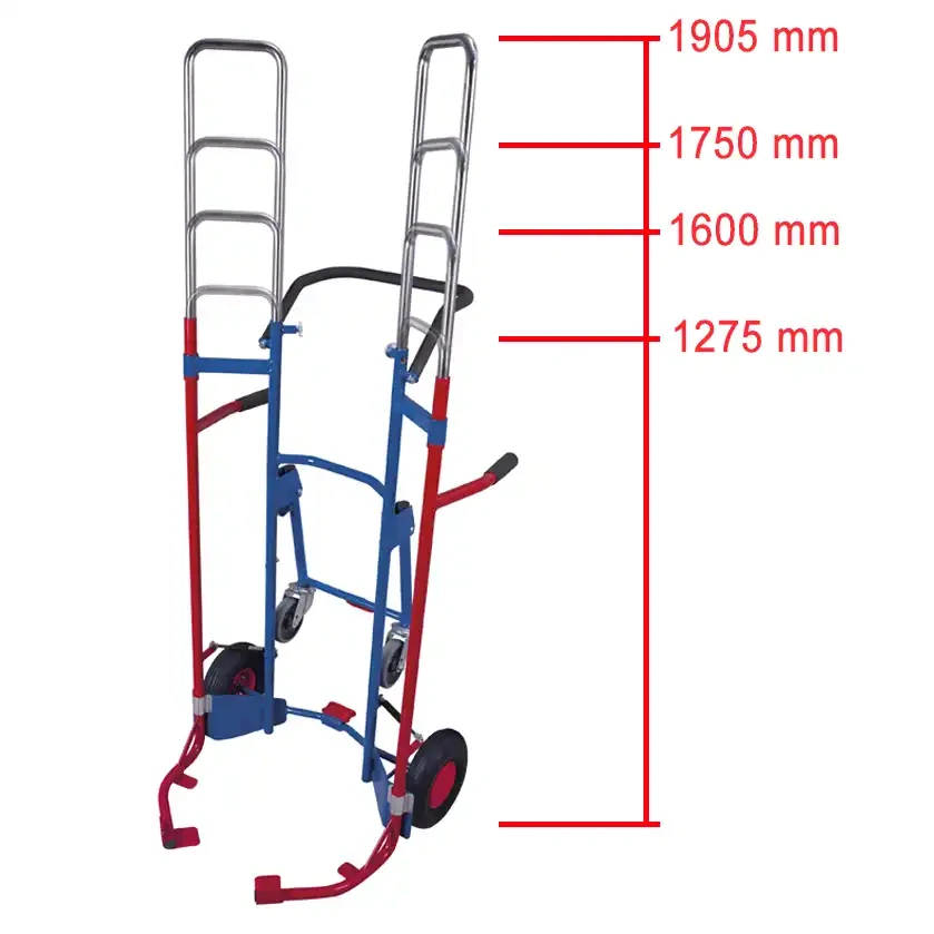 Rudla na pneumatiky sk-710.306 VARIOFIT, s nastaviteľnou výškou rámu, s pomocnými kolieskami, fúkacie kolesá, nosnosť 200 kg
