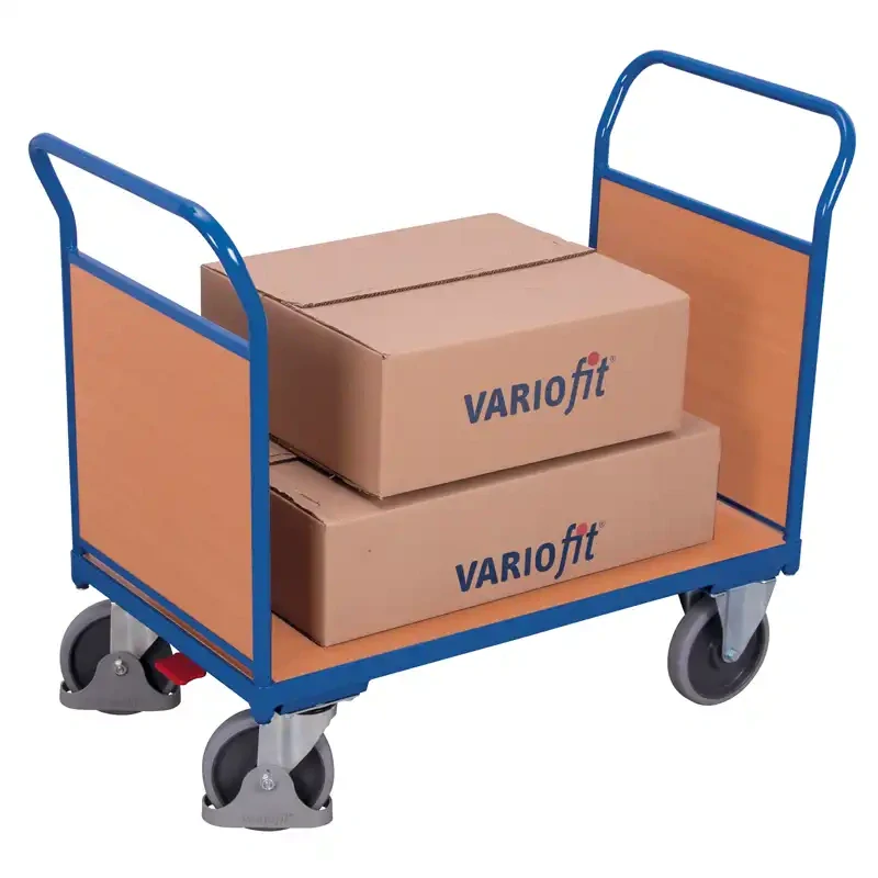Plošinový vozík sw-600.202 VARIOFIT, 2 madlá - MDF, 1000 x 600 mm, 500 kg