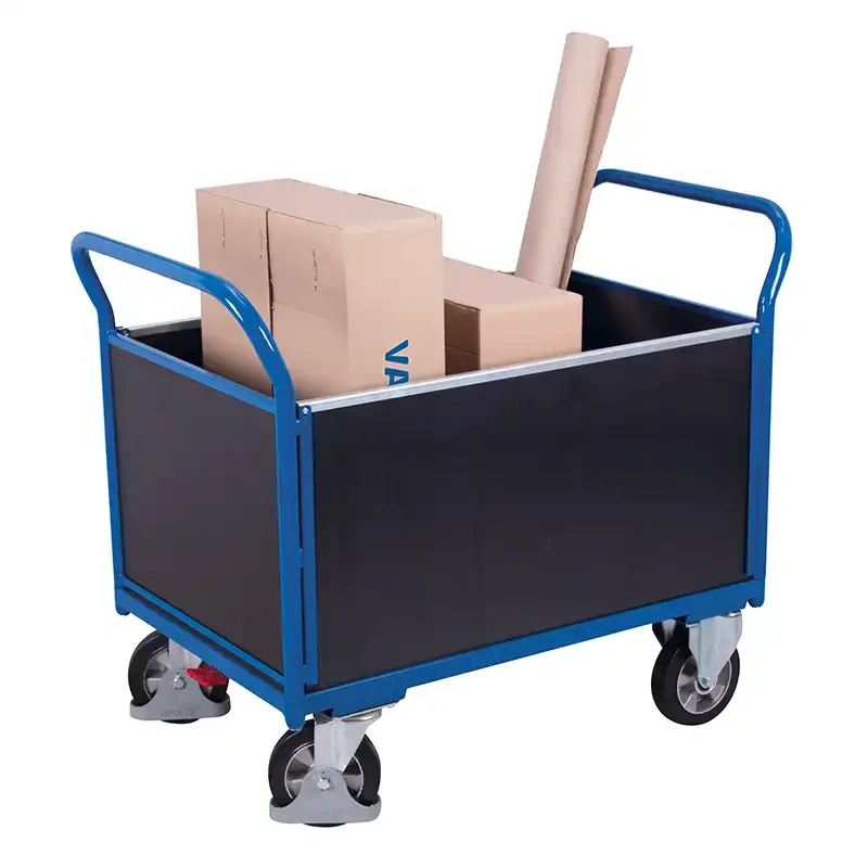 Plošinový vozík s vysokou nosnosťou sw-700.465 VARIOFIT, 4 steny, 995 x 650 mm, 1000 kg