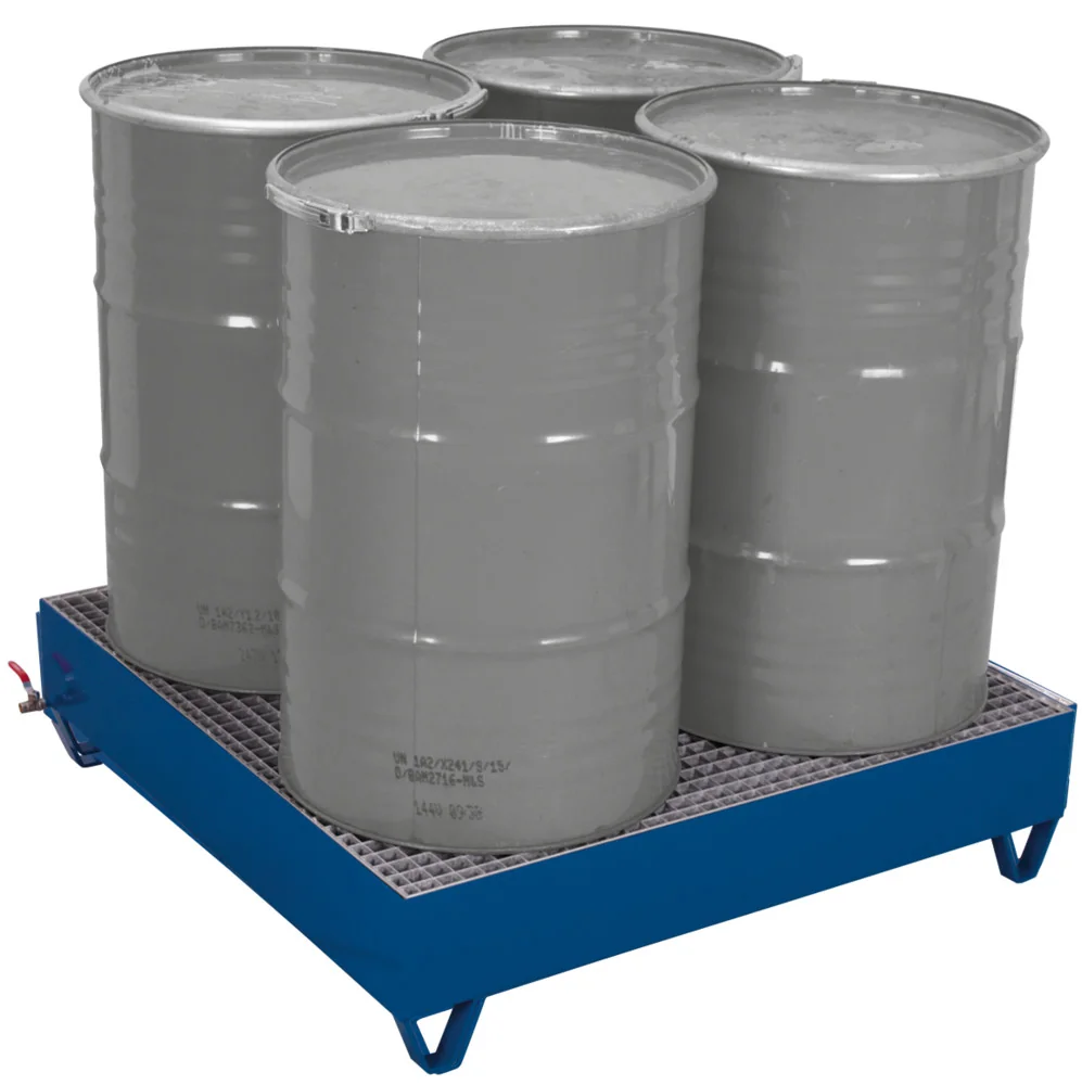 Záchytná vaňa na 4 sudy 200 l, 1000 kg, aw-120.000, VARIOFIT