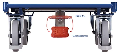 Dielenský policový vozík so zásuvkami sw-600.605 VARIOFIT, 985 x 590 mm, 250 kg