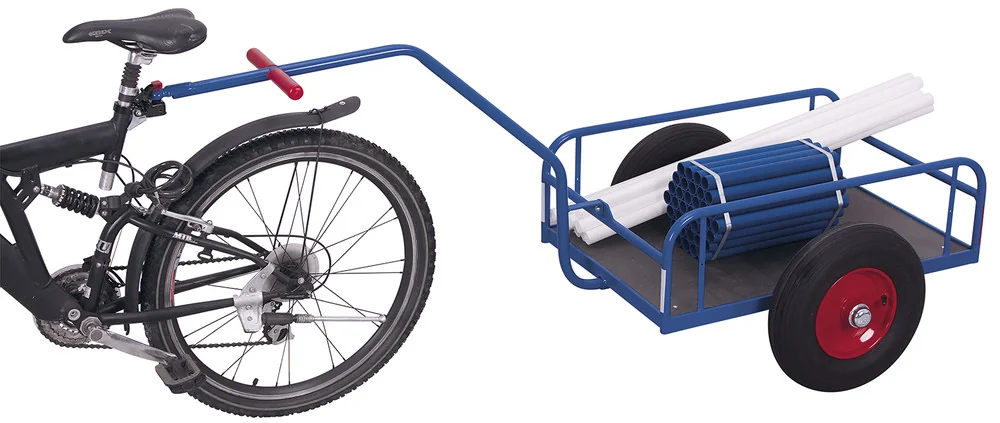 Dvojkolesový príves za bicykel bez bočníc VARIOfit zu-1380 - detail vyhotovenia a rámu