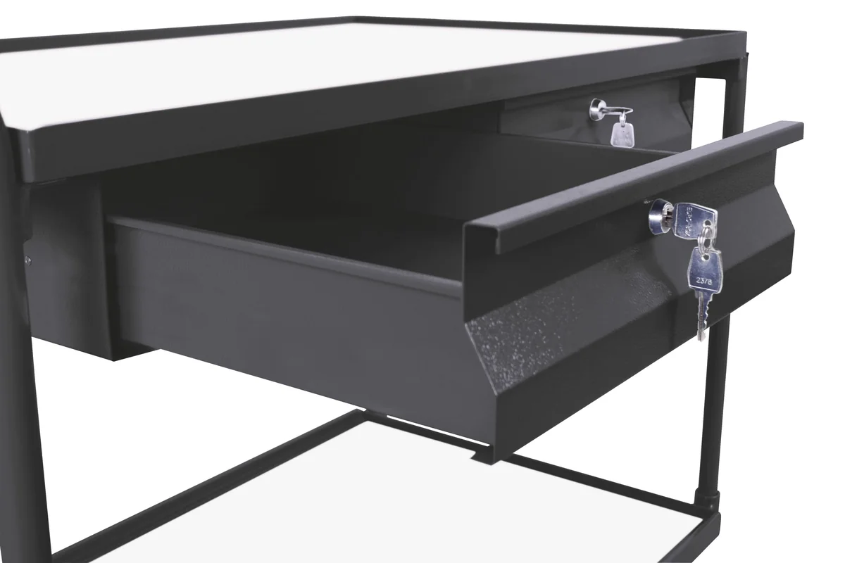 ESD antistatický stolový vozík, 2 zásuvky, sw-600.939 VARIOFIT, 985 x 590 mm, 250 kg