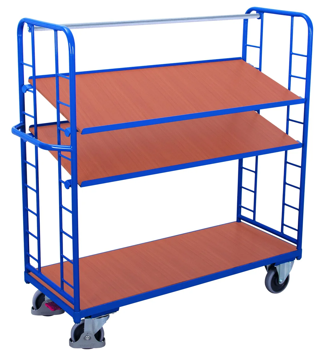 Etážový vozík s naklápateľnými policami MDF sw-540.201 VARIOFIT, 1355 x 550 mm, 250 kg