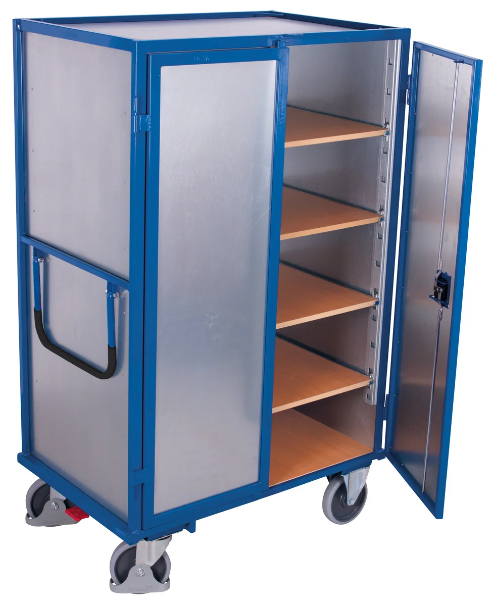 Etážový vozík so zváranou konštrukciou z plechu sw-800.988 VARIOFIT, 1245 x 785 mm, 500 kg