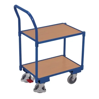 Vozík na EURO prepravky sw-410.552 VARIOFIT, madlo, 2 police, ložná plocha 605 x 410 mm