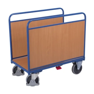 Plošinový vozík s bočnicami z MDF dosky sw-600.200 VARIOFIT, 1060 x 540 mm, 500 kg