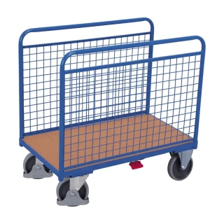 Plošinový vozík s bočnicami zo sieťoviny sw-600.239 VARIOFIT, 1060 x 540 mm, 500 kg