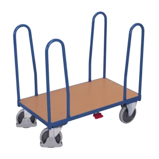 Plošinový vozík 4 bočné madlá z trubiek sw-500.204 VARIOFIT, 910 x 440 mm, 400 kg