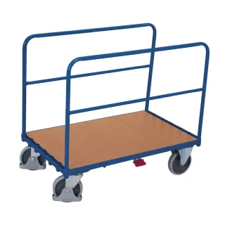 Plošinový vozík s bočnicami z trubiek sw-700.205 VARIOFIT, 990 x 640 mm, 500 kg