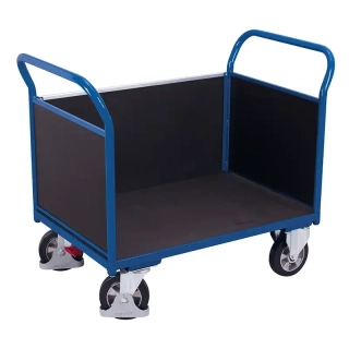 Plošinový vozík s vysokou nosnosťou sw-800.322 VARIOFIT, 3 steny, 1195 x 765 mm, 1000 kg