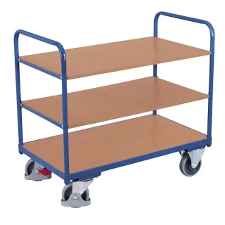 Policový vozík sw-600.206 VARIOFIT, 3 police - 2 prestaviteľné 995 x 585 mm, 250 kg