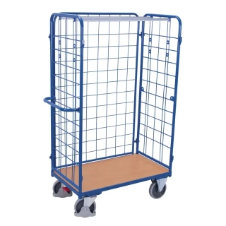Balíkový vozík vysoký sw-500.306 VARIOFIT, 3 steny - sieťovina, 850 x 500 mm, 400 kg