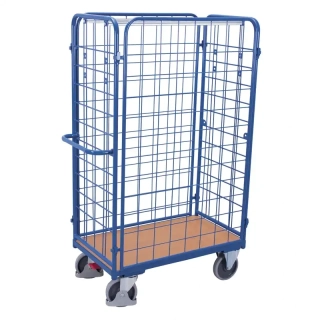 Balíkový vozík vysoký sw-700.403 VARIOFIT, 4 steny - sieťovina, 1000 x 700 mm, 500 kg