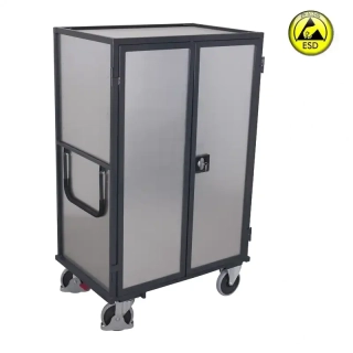 ESD antistatický skriňový vozík s policami sw-700.868 VARIOFIT, s dverami, 1115 x 730 x 1810 mm