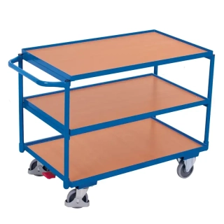 Policový vozík sw-600.601 VARIOFIT, 3 police, 985 x 590 mm, 250 kg