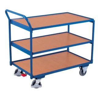 Policový vozík sw-600.600 VARIOFIT, 3 police, 985 x 590 mm, 250 kg