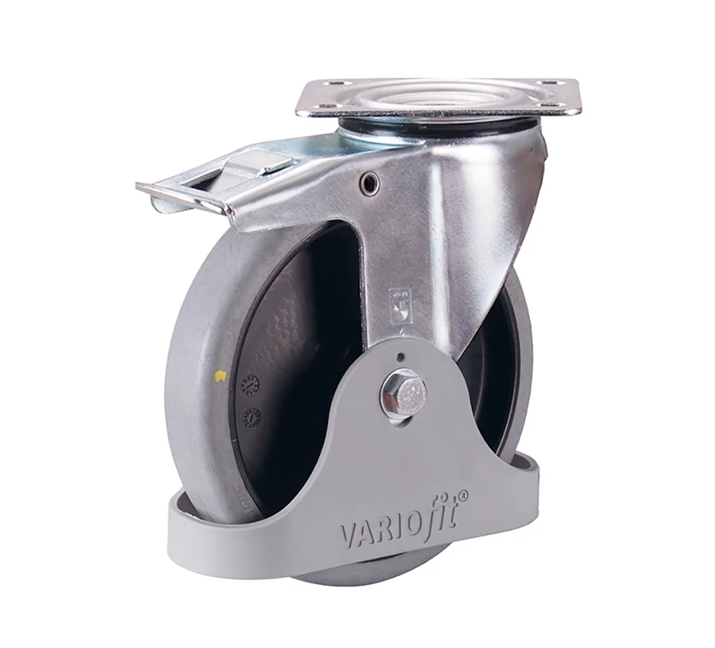 Otočné antistatické ESD koleso s brzdou 200 × 40 mm VARIOfit dpg-200.036 - hlavný pohľad
