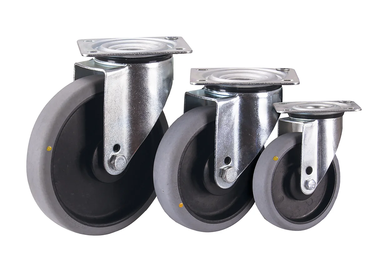 Otočné antistatické ESD koleso 200 × 40 mm VARIOfit lpg-200.036 - detail vyhotovenia a rámu