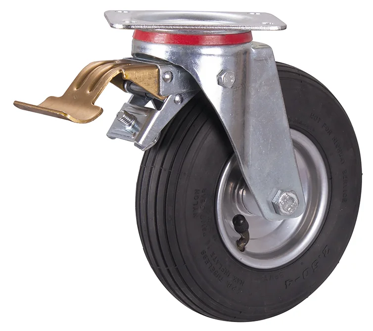 Otočné koleso s brzdou 230 × 65 mm - nafukovacie koleso VARIOfit dpl-230.000 - hlavný pohľad