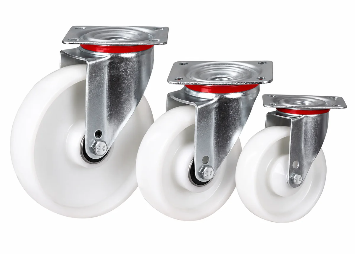 Otočné polyamidové koleso 125 × 38 mm VARIOfit lpp-125.008 - detail vyhotovenia a rámu