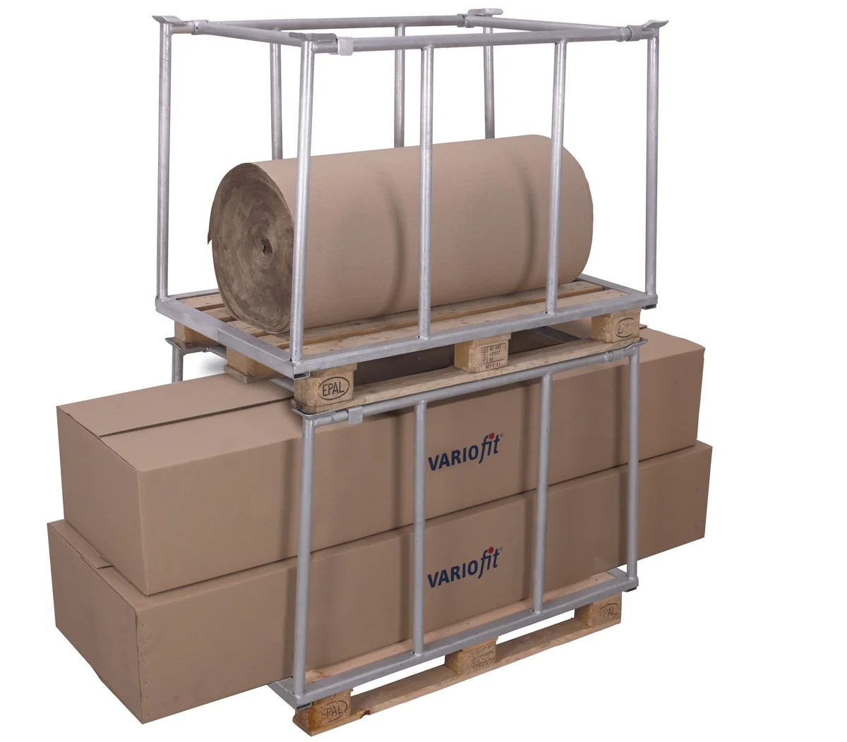 Paletová nadstavba TYP 75, výplň trubka čelá, pozinkovaná vpa-080.016 VARIOFIT, 1200 x 800 mm