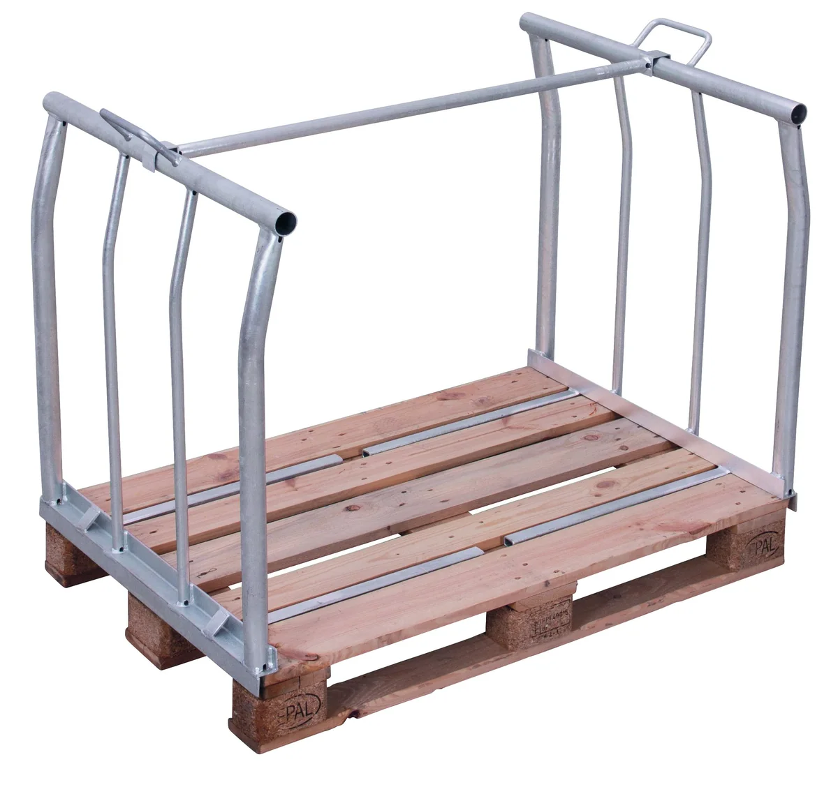 Paletová nadstavba TYP 66, výplň bočných stien trubka, pozinkovaná vpa-080.009 VARIOFIT, 1200 x 800 mm