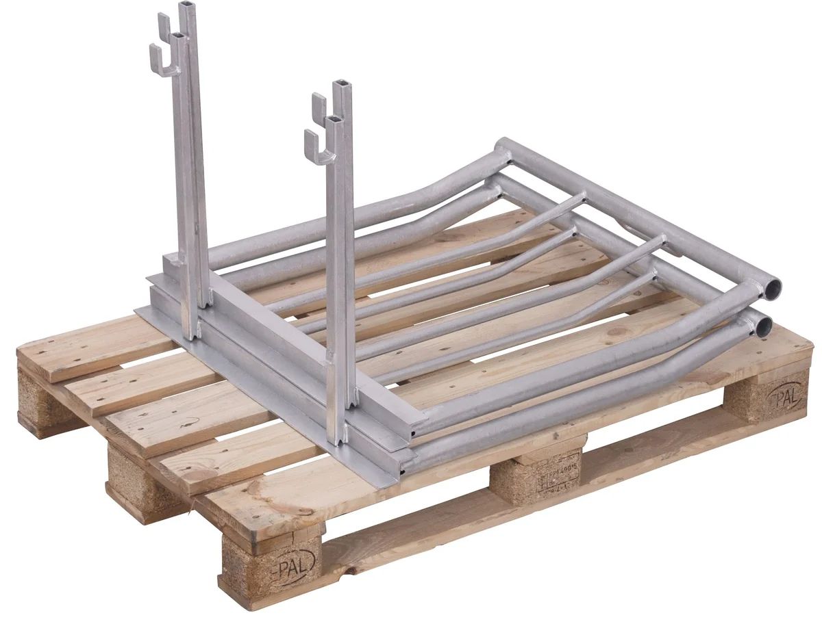 Paletová nadstavba TYP 66, výplň bočných stien trubka, pozinkovaná vpa-080.009 VARIOFIT, 1200 x 800 mm