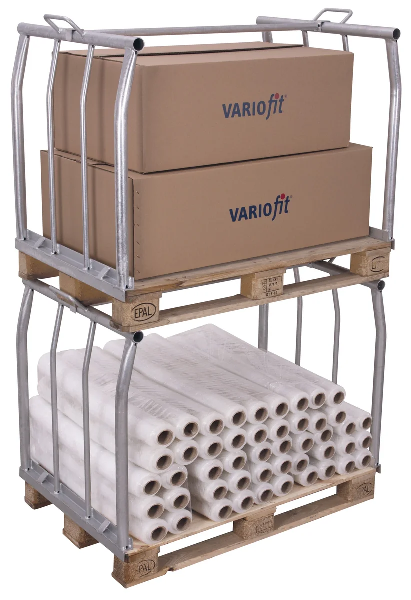 Paletová nadstavba TYP 66, výplň bočných stien trubka, pozinkovaná vpa-080.009 VARIOFIT, 1200 x 800 mm