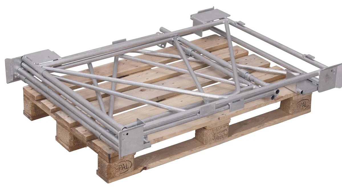 Paletová nadstavba TYP 68, výplň stien trubka, pozinkovaná vpa-080.012 VARIOFIT, 1200 x 800 mm