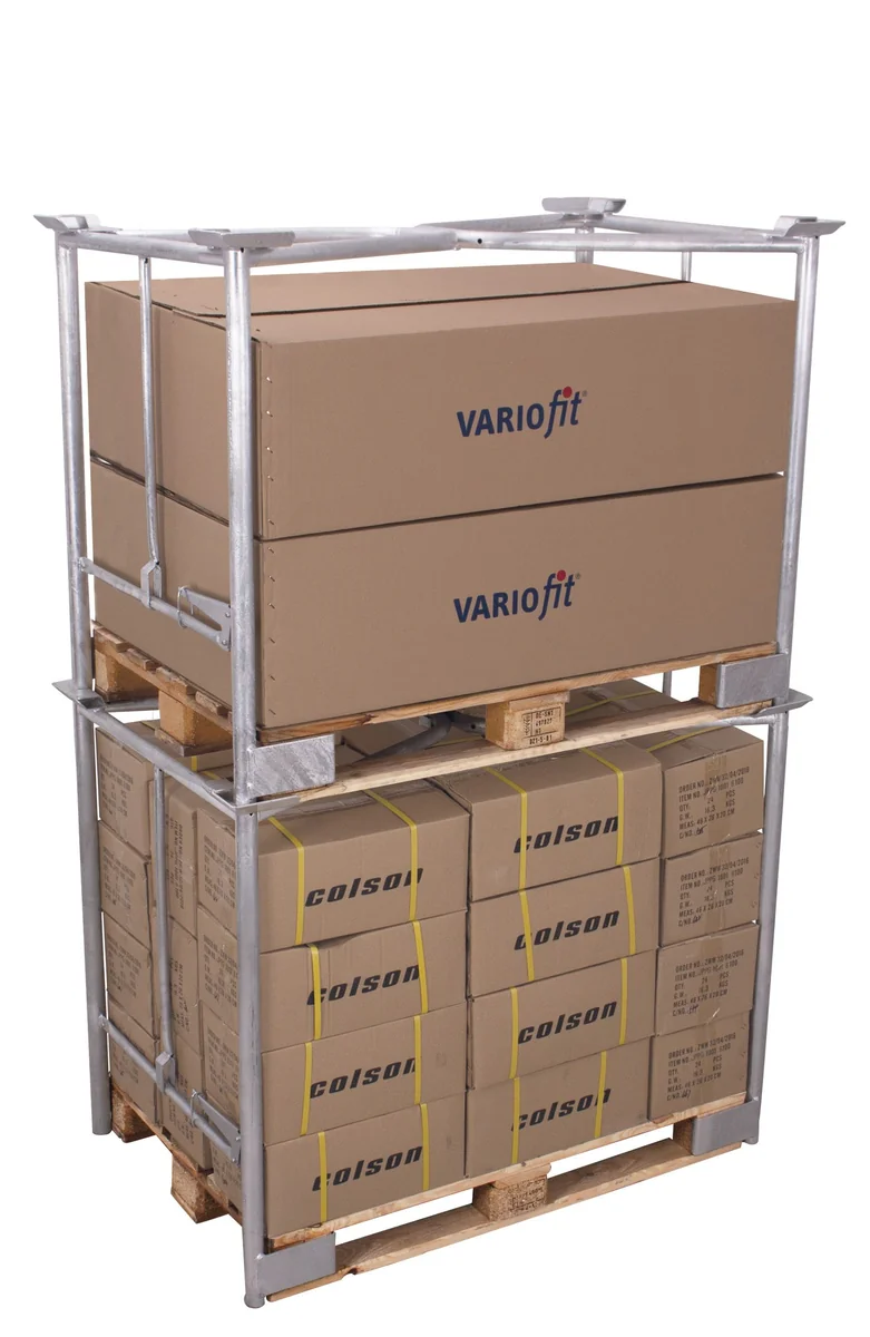 Paletová nadstavba TYP 65K, výplň bočných stien trubka, pozinkovaná vpa-080.300 VARIOFIT, 1200 x 800 mm