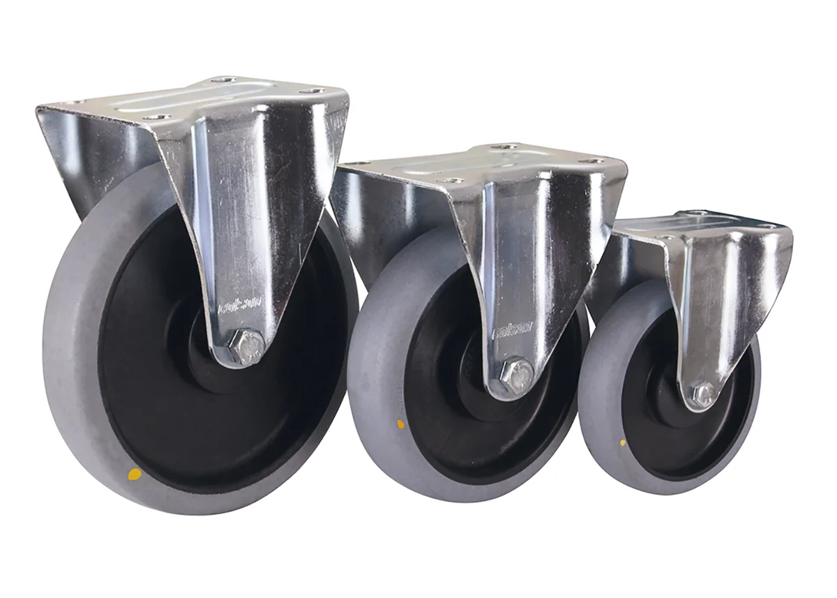 Pevné antistatické ESD koleso 125 × 32 mm VARIOfit bpg-125.036 - detail vyhotovenia a rámu