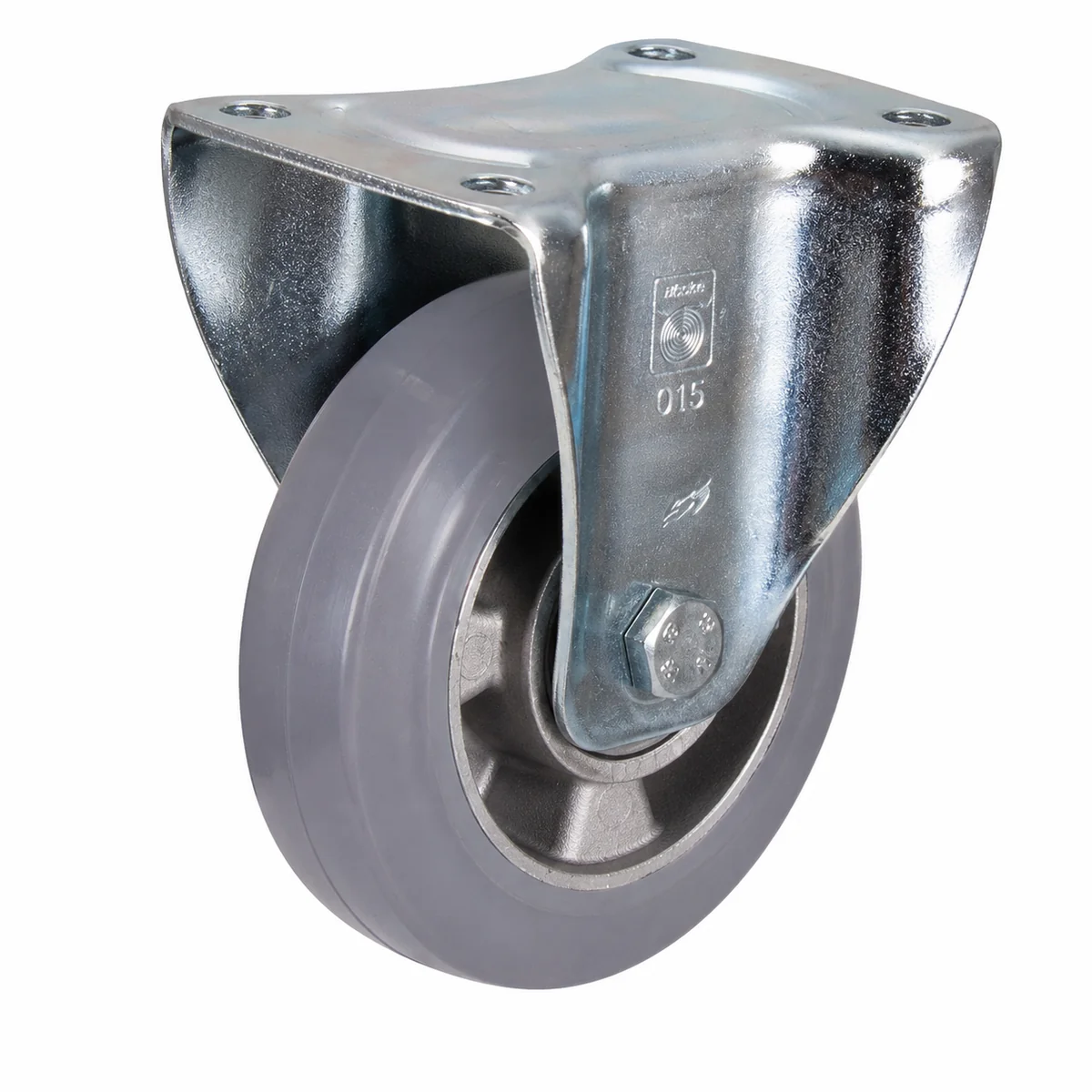 Pevné koleso 125 × 40 mm - elastická plná guma VARIOfit bpg-125.039 - hlavný pohľad