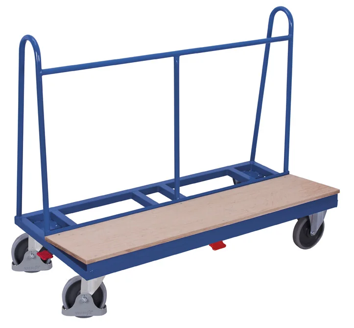Vozík na doskový materiál, 1500x370 mm, 500 kg, EasySTOP, pl-150.010, VARIOFIT