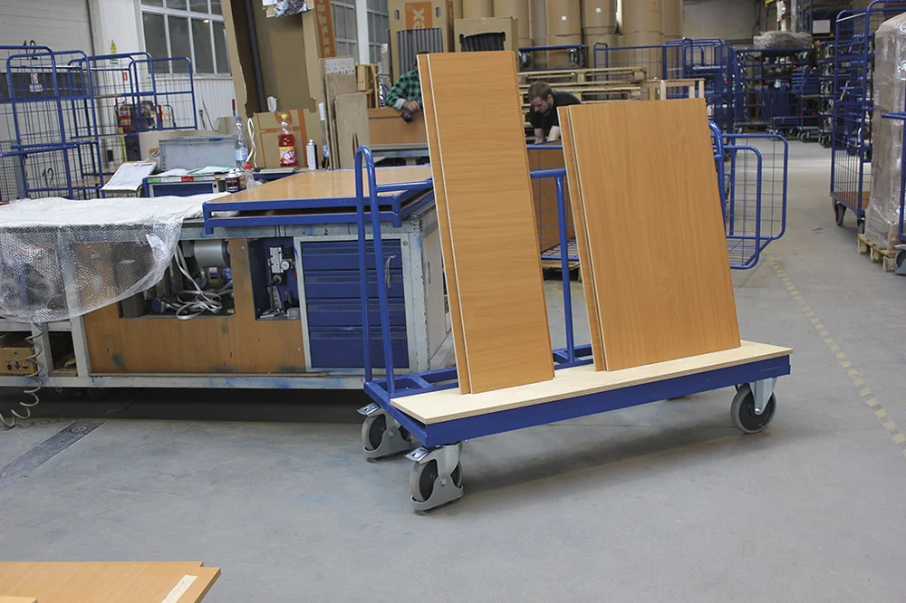 Vozík na doskový materiál, 1500x370 mm, 500 kg, EasySTOP, pl-150.010, VARIOFIT