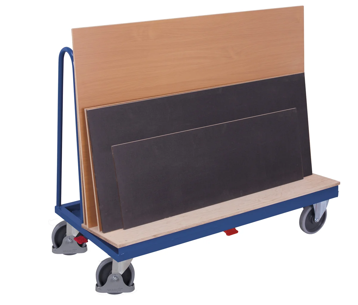 Vozík na doskový materiál, 1500x370 mm, 500 kg, EasySTOP, pl-150.010, VARIOFIT