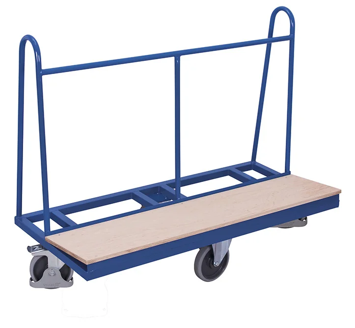 Vozík na doskový materiál, kosoštvorcový podvozok, 1500x370 mm, 500 kg, pl-150.011, VARIOFIT