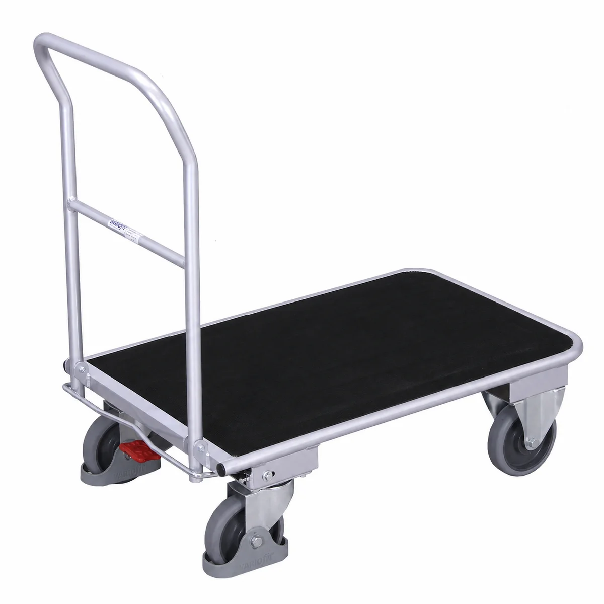 Hliníkový skladací plošinový vozík s gumovou rohožou 900x600 mm VARIOfit ap-600.812 - hlavný pohľad