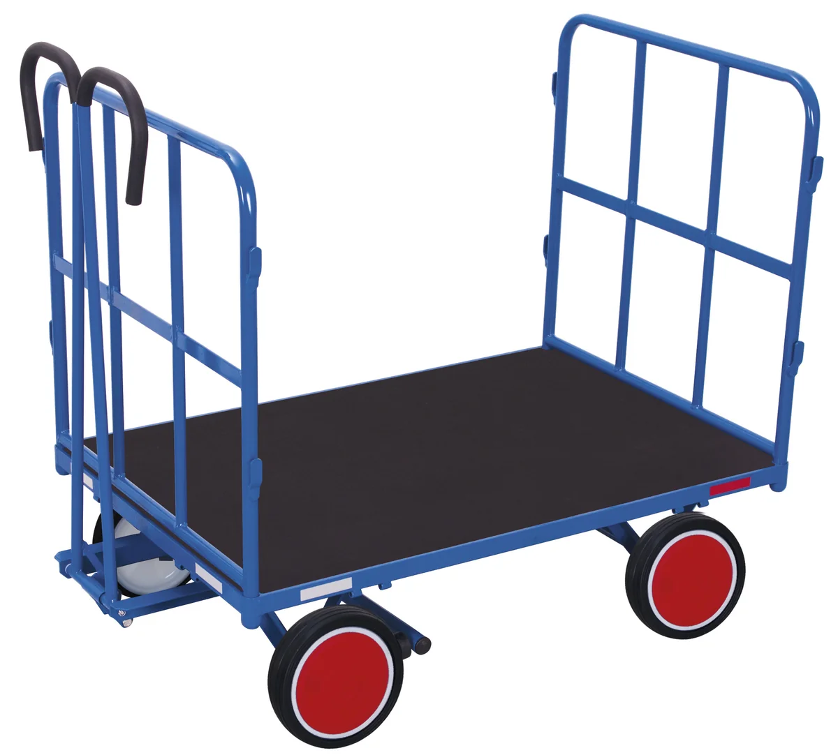 Plošinový vozík s ojom a 2 mriežkami zu-42119 VARIOFIT, 940 x 700 mm, 700 kg