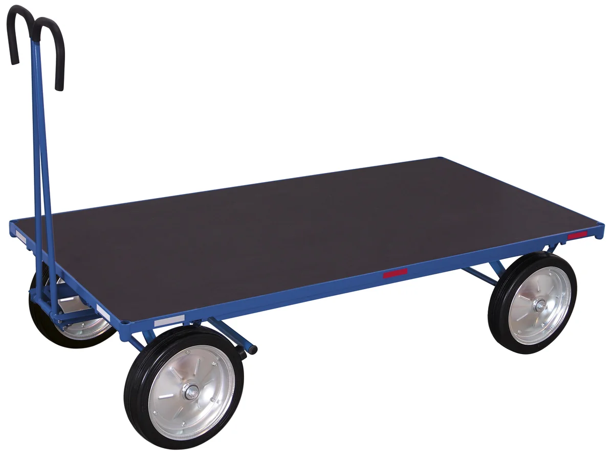 Ručný plošinový vozík s ojom a brzdou zu-05201 VARIOFIT, 2000 x 1000 mm, 1 250 kg
