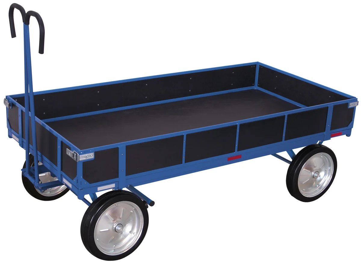 Plošinový vozík s ojom a 4 bočnicami zu-15101 VARIOFIT, 985 x 680 mm, 700 kg