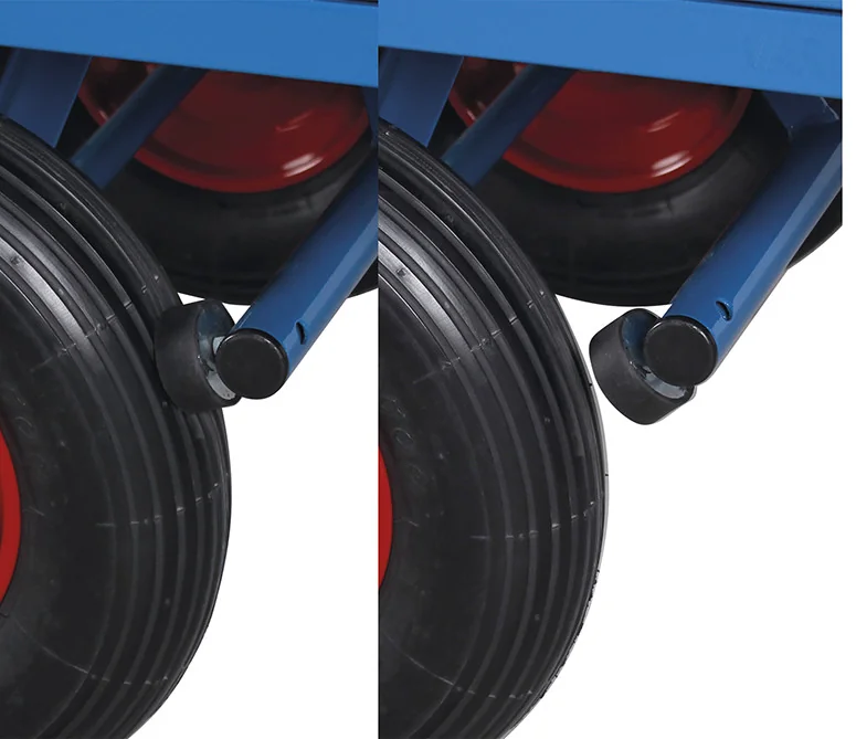 Plošinový vozík s ojom a 4 bočnicami zu-15122 VARIOFIT, 1185 x 780 mm, 700 kg