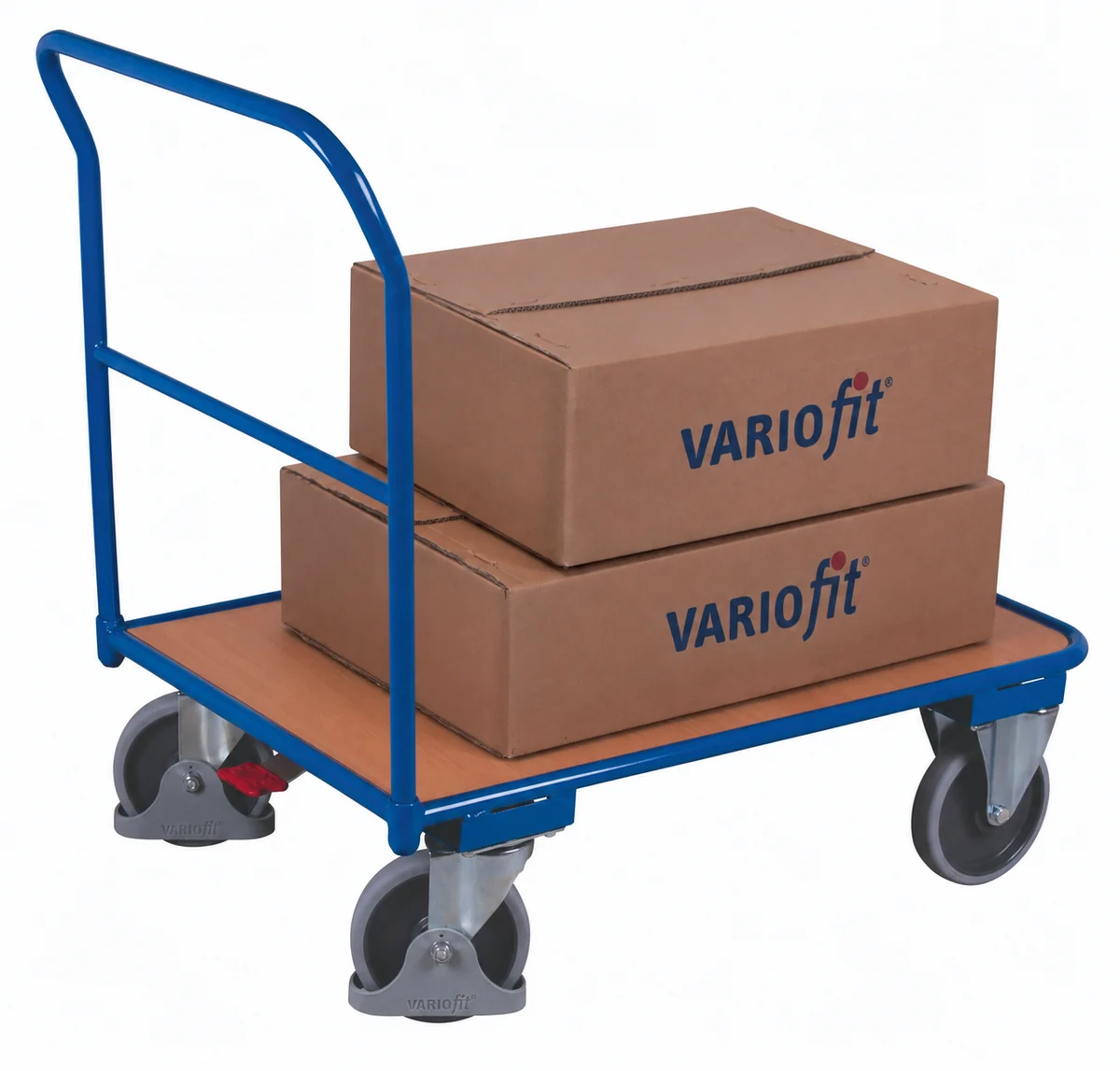 Plošinový vozík, 1 madlo - trubka sw-700.103 VARIOFIT, 1000 x 700 mm, 400 kg