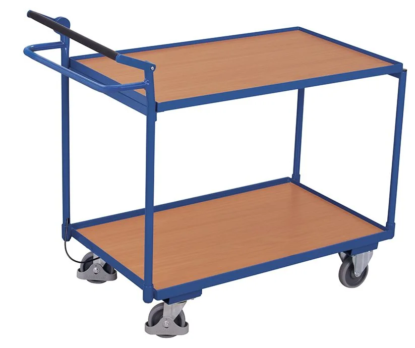 Policový vozík, 2 police, automatická bezpečnostná brzda, sw-600.548 VARIOFIT, 985 x 590 mm, 250 kg