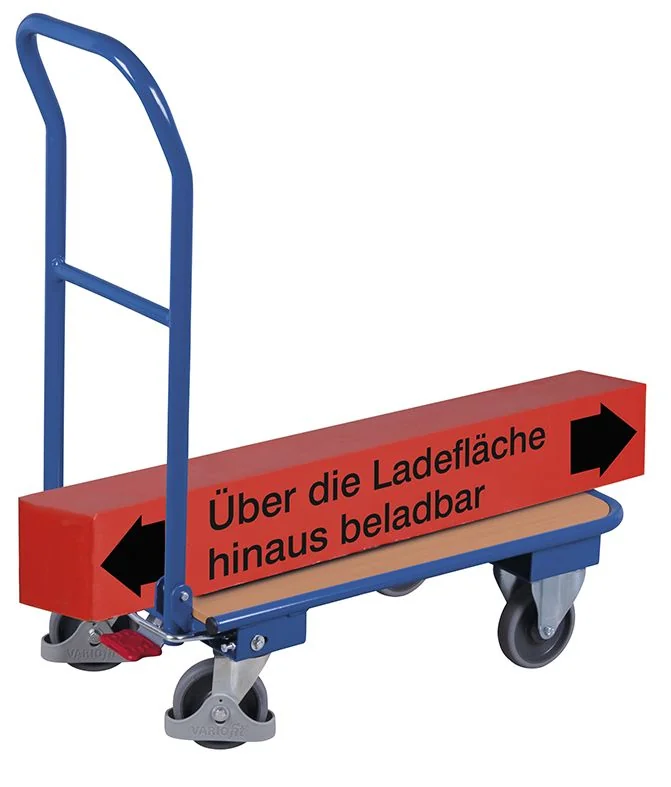 Policový vozík, 1 sklopné madlo, sw-450.802 VARIOFIT, 720 x 450 mm, 150 kg