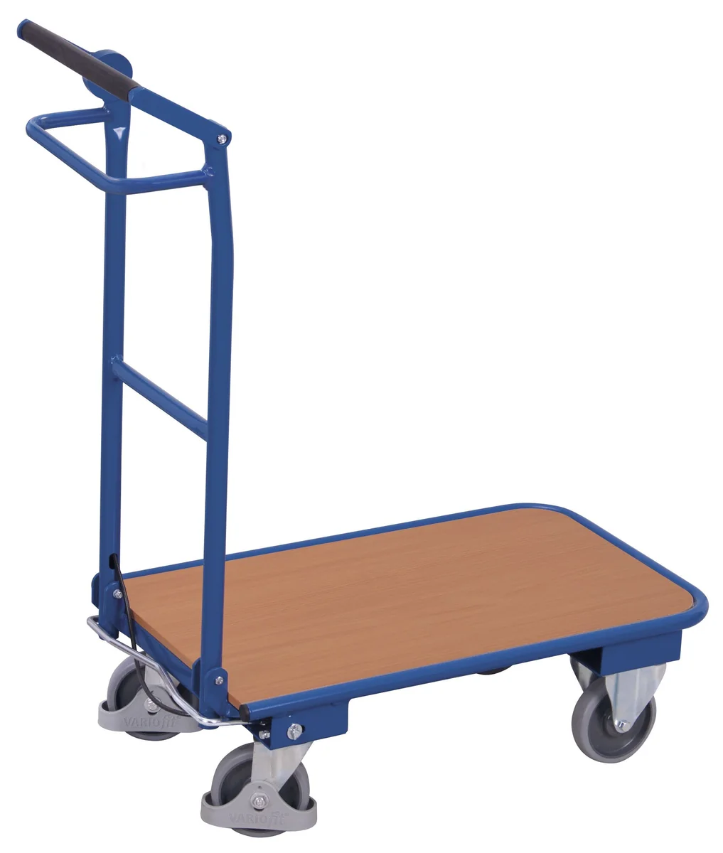 Policový vozík, 1 sklopné madlo, automatická bezpečnostná brzda, sw-450.831 VARIOFIT, 720 x 450 mm, 150 kg