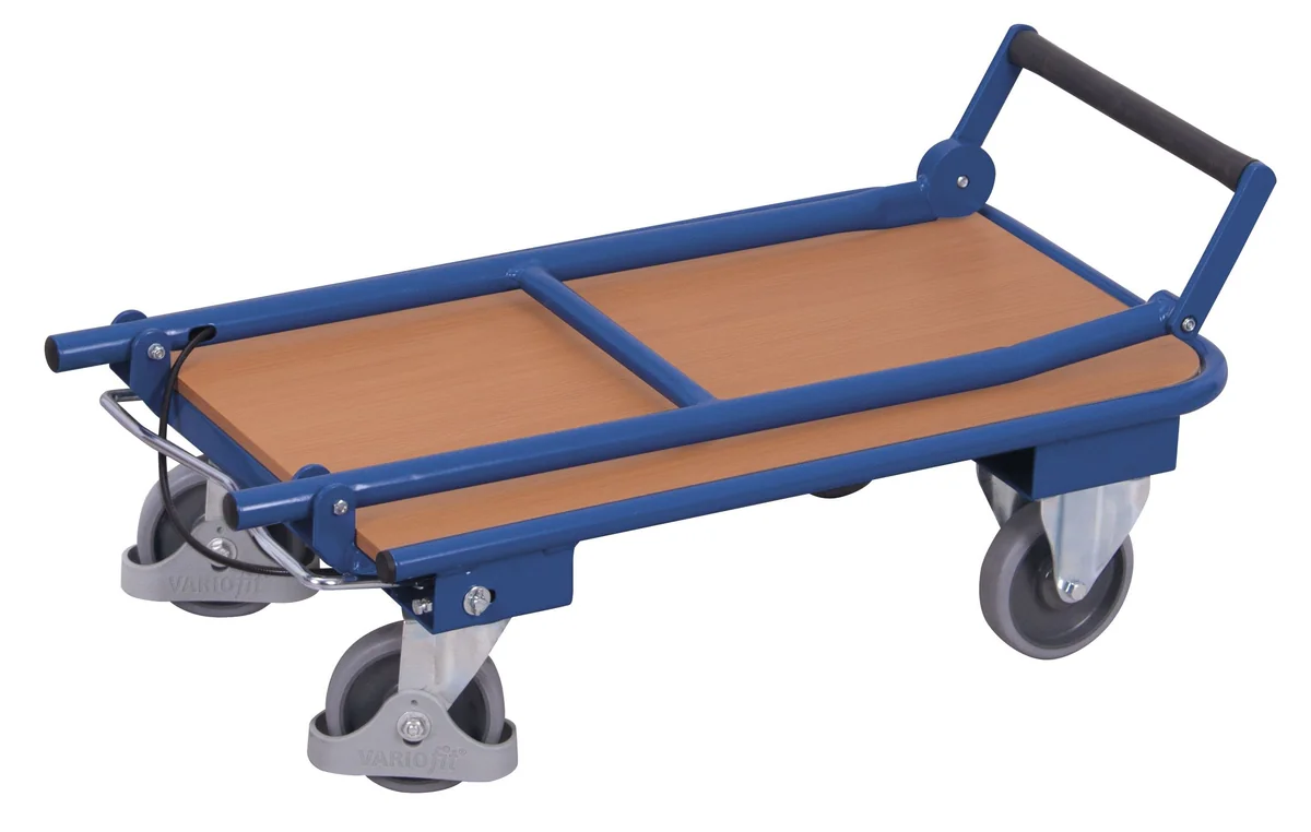 Policový vozík, 1 sklopné madlo, automatická bezpečnostná brzda, sw-450.831 VARIOFIT, 720 x 450 mm, 150 kg