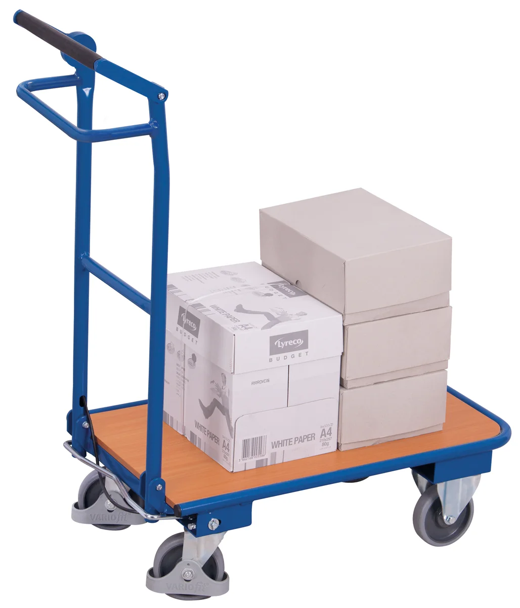 Policový vozík, 1 sklopné madlo, automatická bezpečnostná brzda, sw-450.831 VARIOFIT, 720 x 450 mm, 150 kg